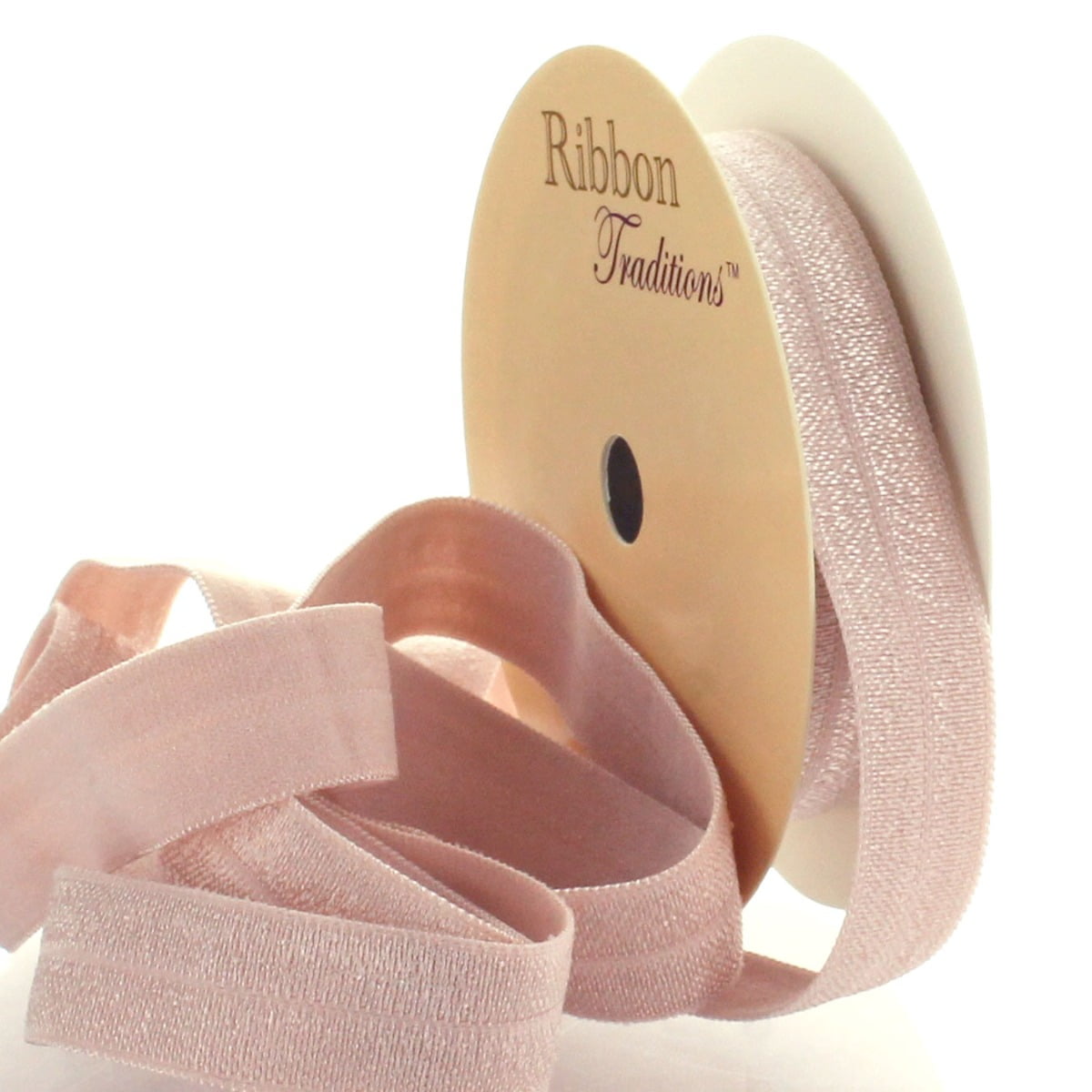 5 Yards White With Silver Metallic Chevron Fold Over Elastic - 5/8 Inch Wide - For Headbands, Hair Ties & Sewing Projects