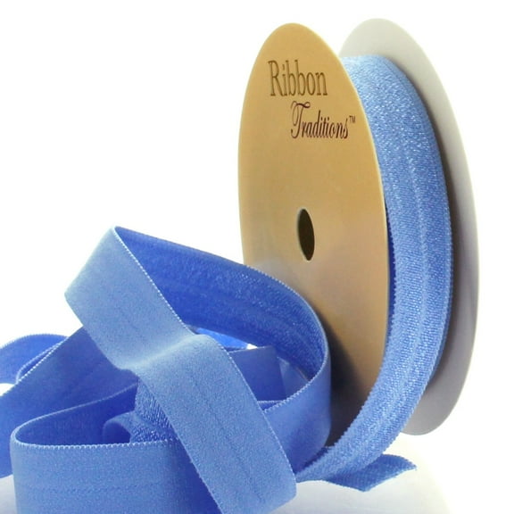 5/8" Fold Over Elastic Cornflower Blue 3yd