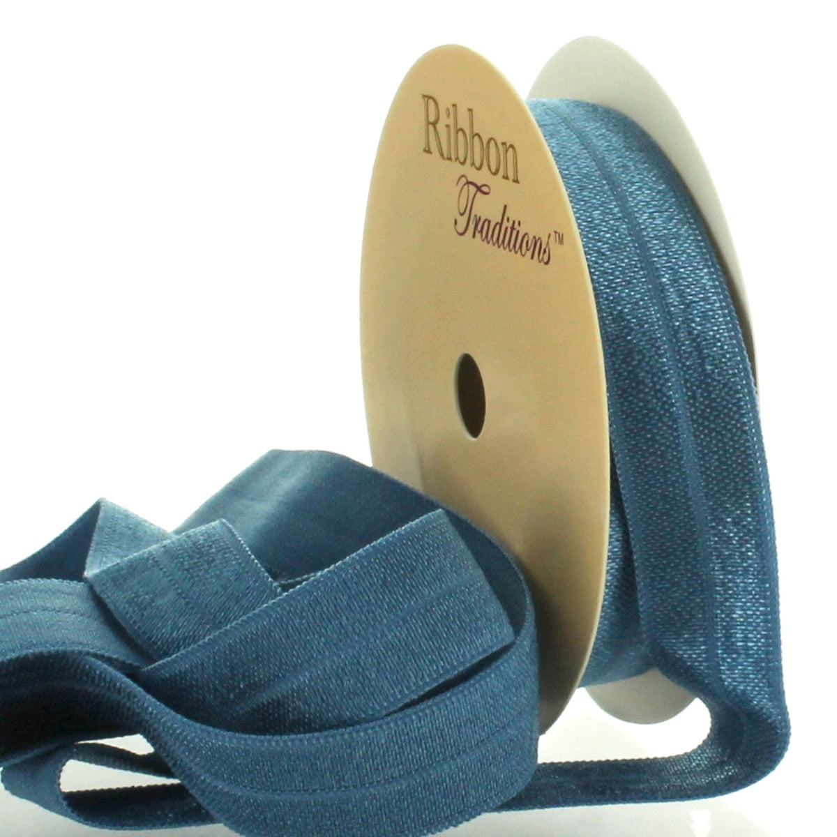 5/8" Fold Over Elastic Faded Blue 3yd