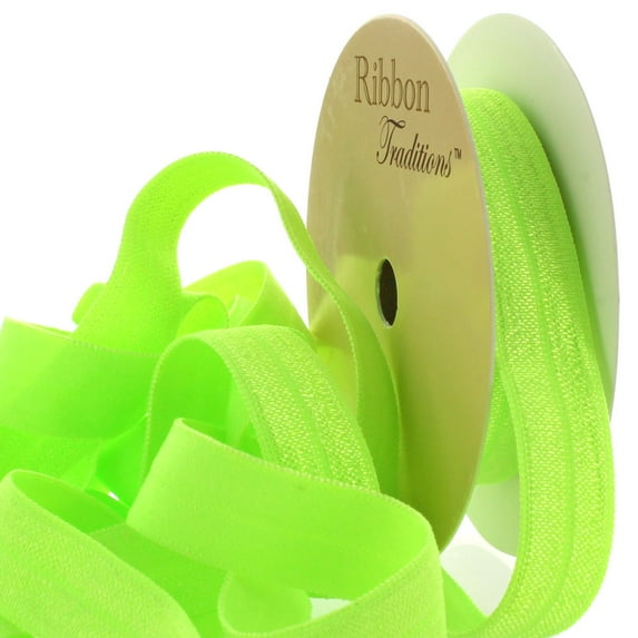 5/8" Fold Over Elastic Key Lime 100yd