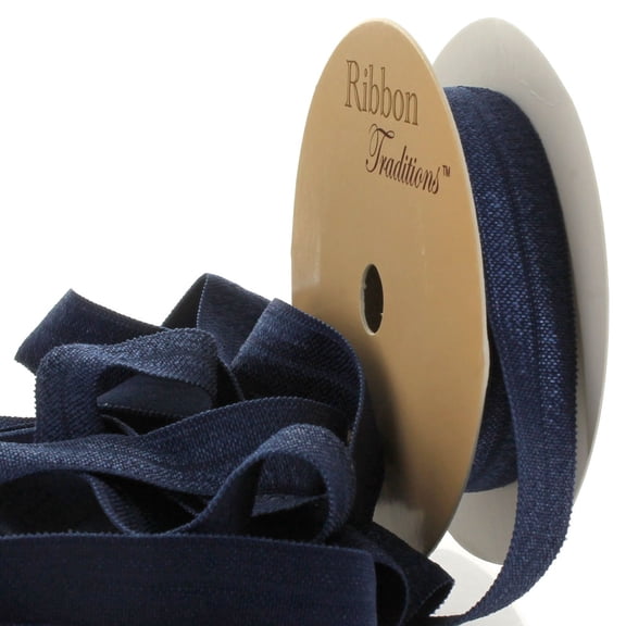 5/8" Fold Over Elastic Navy 25 Yard