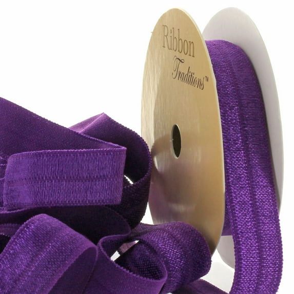 5/8" Fold Over Elastic Purple 100yd