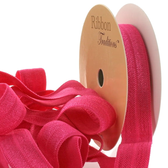 5/8" Fold Over Elastic Shocking Pink 3 Yard