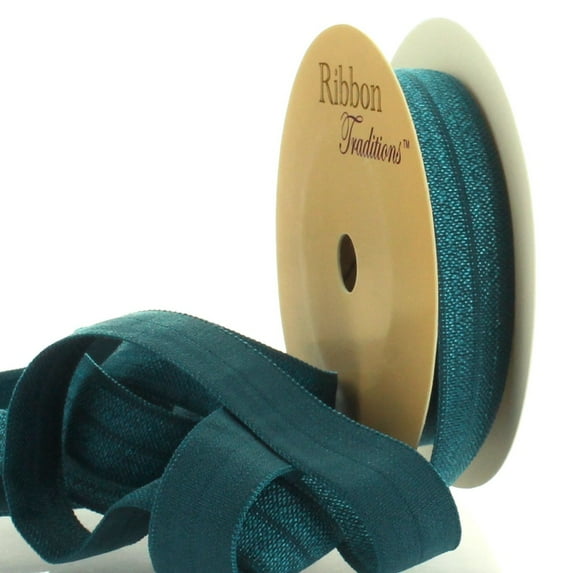 5/8" Fold Over Elastic Teal 3 Yard