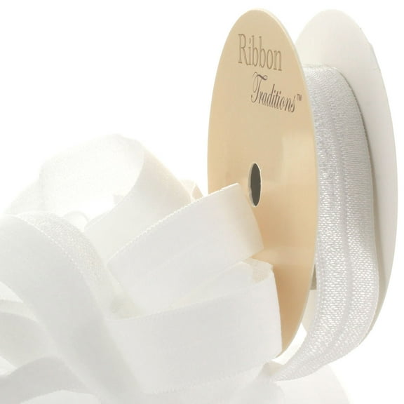 5/8" Fold Over Elastic White 3yd