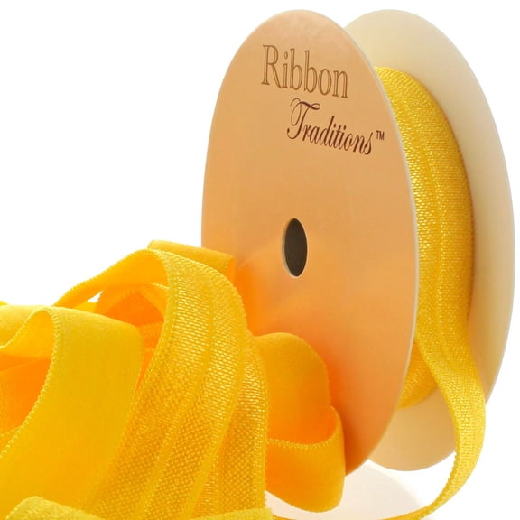 5/8" Fold Over Elastic Yellow 25yd