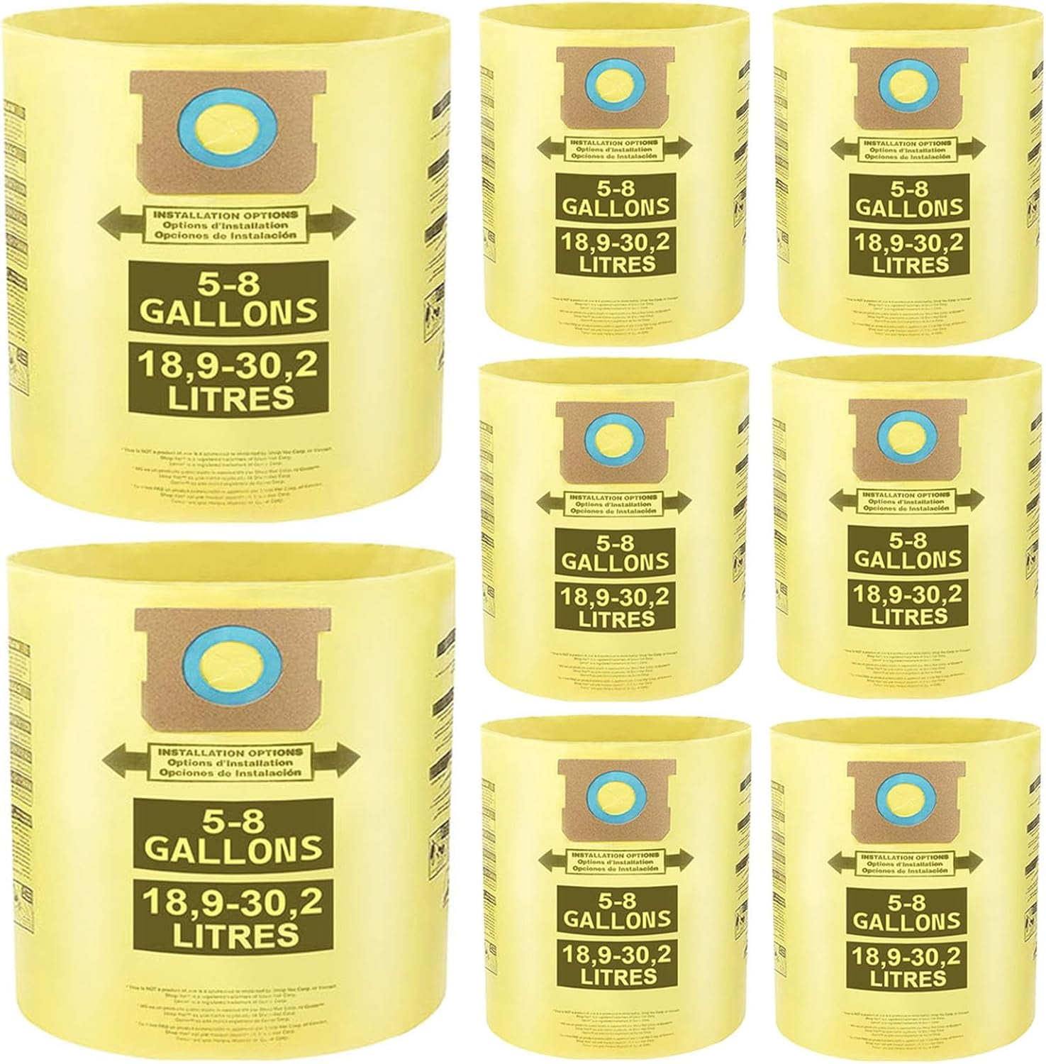 Shop-vac Bags Reusable Large Wet/dry HEPA Shop-Vac 5-8 Gal High Efficiency Filter  Bag 90671 Shop Vac High Efficiency Filter Bags Shop Vac Filters 5 Gallon, image size:1475x1500