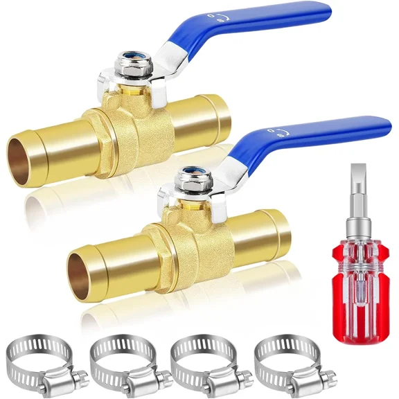5/8 Heater Hose Shut off Valve, 2Pack In-Line Shut off Valve for 5/8 Heater Hos