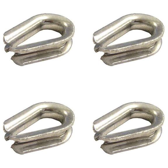 5/8" Heavy Duty Galvanized Wire Rope Thimbles - 4 Pack
