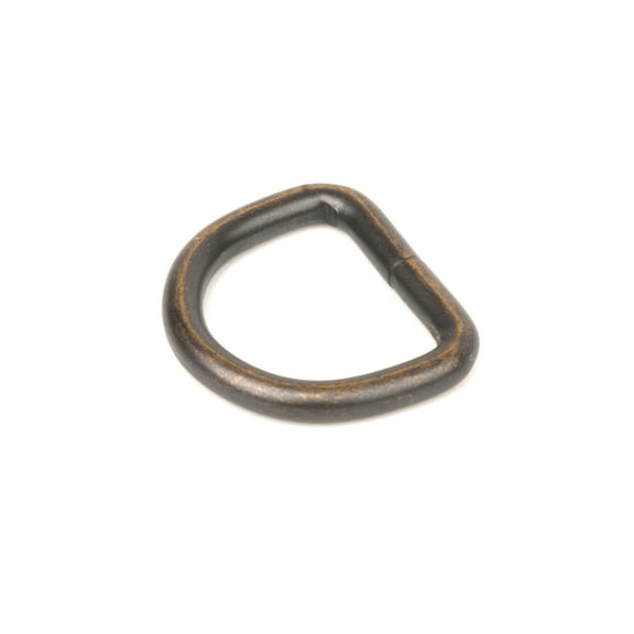Country Brook Design® 5/8 Inch Aged Bronze Welded D-Rings, 25 Pack
