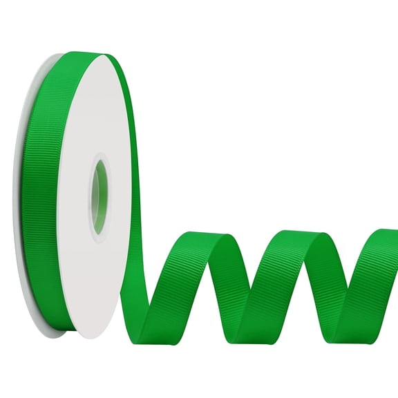 5/8 Inch Grosgrain Ribbon - 50 Yards Craft Ribbon for Gift Wrapping, Wedding Decor, Hair Bows & DIY Projects Emerald Green