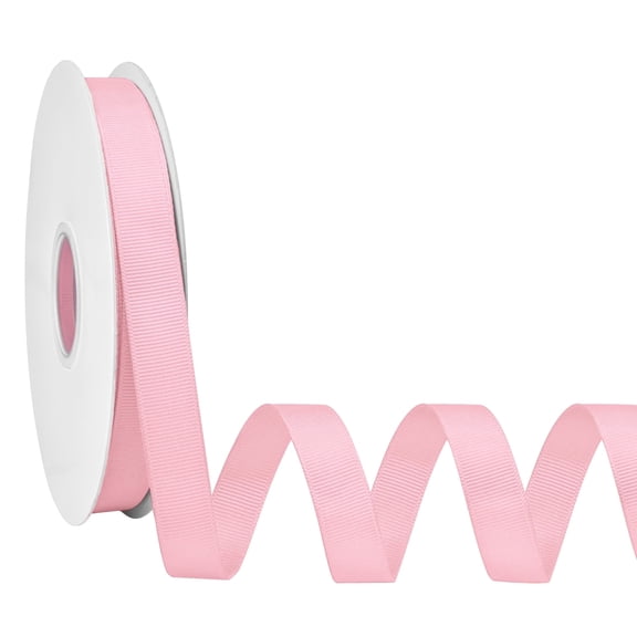 5/8 Inch Grosgrain Ribbon - 50 Yards Craft Ribbon for Gift Wrapping, Wedding Decor, Hair Bows & DIY Projects Light Pink