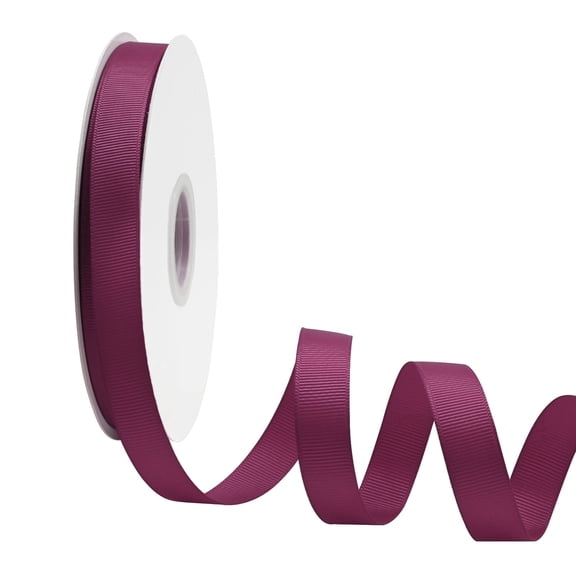 5/8 Inch Grosgrain Ribbon - 50Yards Craft Ribbon for Gift Wrapping, Wedding Decor, Hair Bows & DIY Projects Burgundy