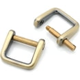thumbnail image 1 of 5/8 Inch Rectangle Screw Rings Buckle Strap Connector Rectangular Shackle Screw Purse Bag Loop 4pcs (Brushed Brass), 1 of 1
