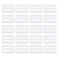 thumbnail image 1 of 5/8 Inch Tri-Glide Slide Buckles Webbing Strap Fastener, White, 100 Pack, 1 of 5
