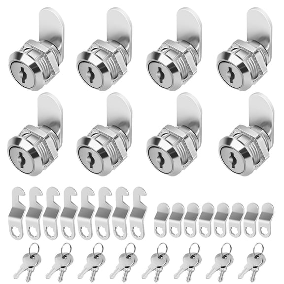 5/8 Inch Zinc Alloy Cam Locks 8 Pack for Mailbox Toolbox and Pickup