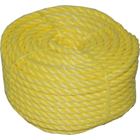 5/8-Inch by 50-Feet Twisted Yellow Polypro Rope Coilette