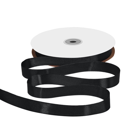 THEGLY 5/8 inch x 100 Yard Black Satin Ribbon Perfect for Gift Wrapping, Weddings, Crafts,Christmas,Easter,Floral Arrangements,Hair Styling,Invitation Decor & More