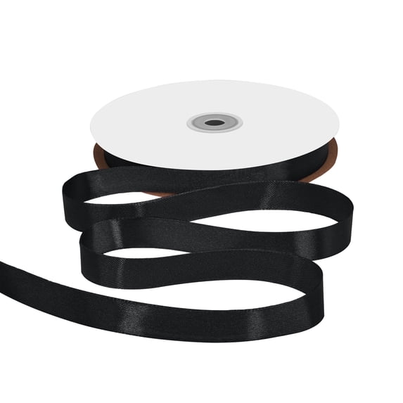 THEGLY 5/8 inch x 100 Yard Black Satin Ribbon Perfect for Gift Wrapping, Weddings, Crafts,Christmas,Easter,Floral Arrangements,Hair Styling,Invitation Decor & More