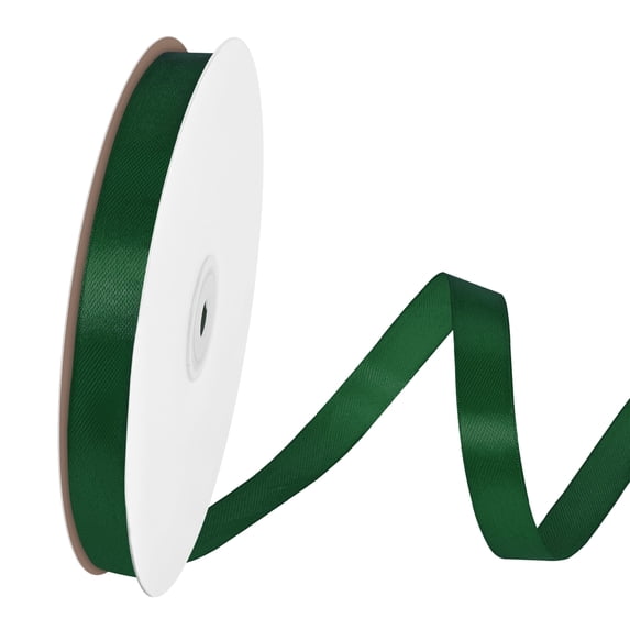 THEGLY 5/8 inch x 100 Yard Forest Green Satin Ribbon Perfect for Gift Wrapping, Weddings, Crafts,Christmas,Easter,Floral Arrangements,Hair Styling,Invitation Decor & More