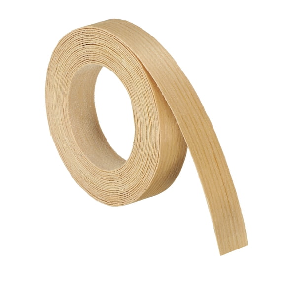 5/8 Inch x 13ft Wood Veneer Edge Banding, Pre-Glued Flexible Pine Wood Edging Strips, Iron on with Hot Melt Adhesive Wood Tape for Cabinet Repair and Furniture Restoration