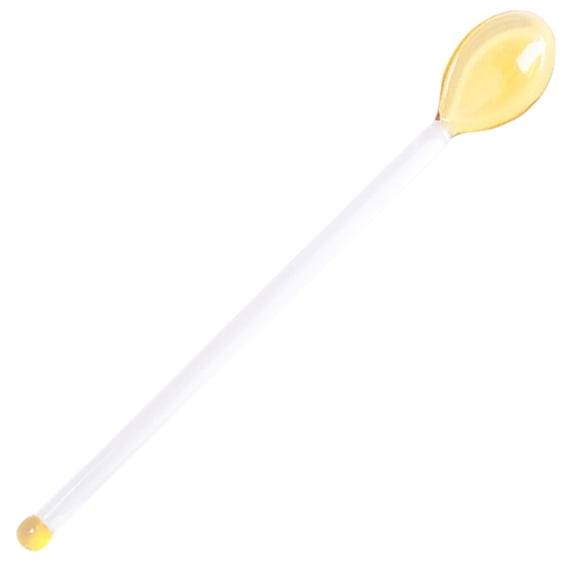 5.8 Inches Coffee Spoons,Stirring Spoons,Long Handle Iced Tea Spoon,Exquisite Glass Teaspoons,Ice Cream Spoons,Decorative Espresso Spoons for Latte Tea Dessert Yogurt and Cocktail(Yellow)