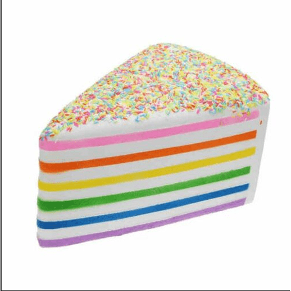 5.8 Inches Squishies Cake Rainbow Tools - Smush Mart Giant Dessert Squishy - Soft Sensory Stress Relief Tools for Teens & Adults - Fun Novelty Gift for Birthdays