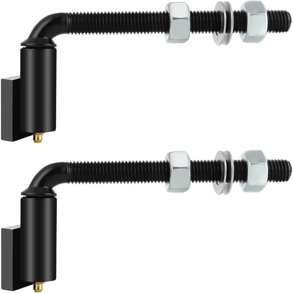 5/8" J-Bolt Hinge, Heavy Duty Gate Hinge, Adjustable Barrel Hinge, Total Load Capacity 2000 Lbs (1 Pair)