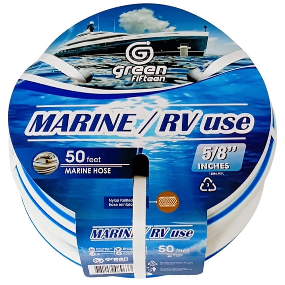 5/8" Marine and RV hose , 50feet. Clear white