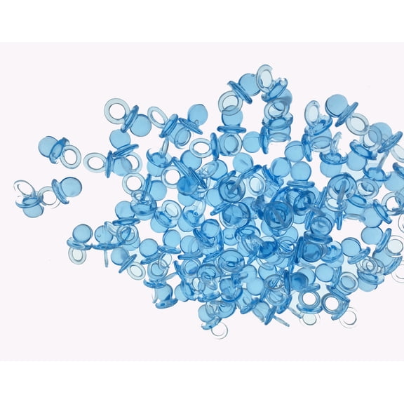 5/8" Mini Clear Pacifiers Baby Shower Game Party Decoration Favors Blue 12pcs