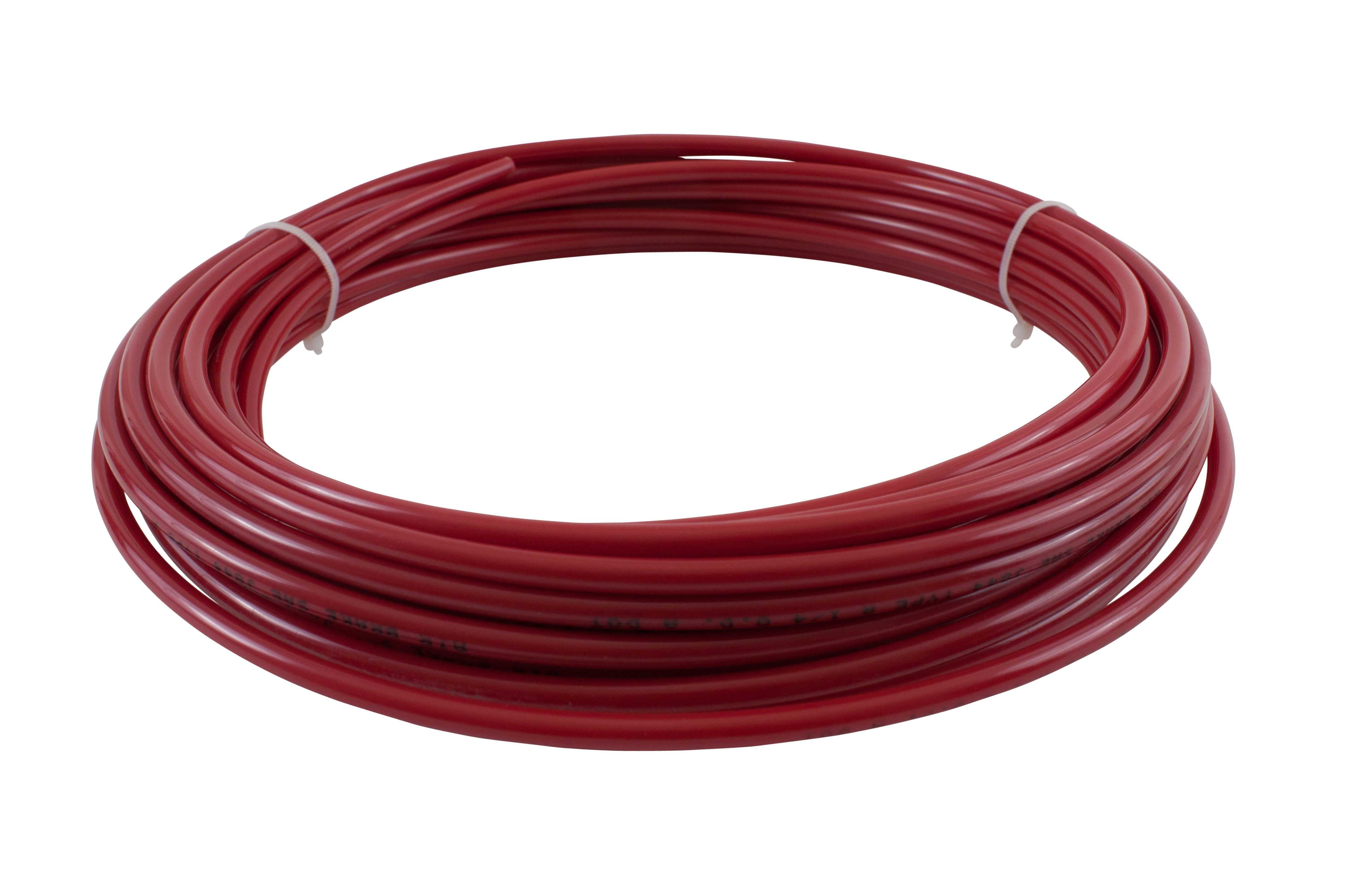 5/8" OD x 50' Red SAE J844 Nylon Air Brake Tubing DOT Approved | Pneumatic Nylon Air Line Hose for Air Brake System
