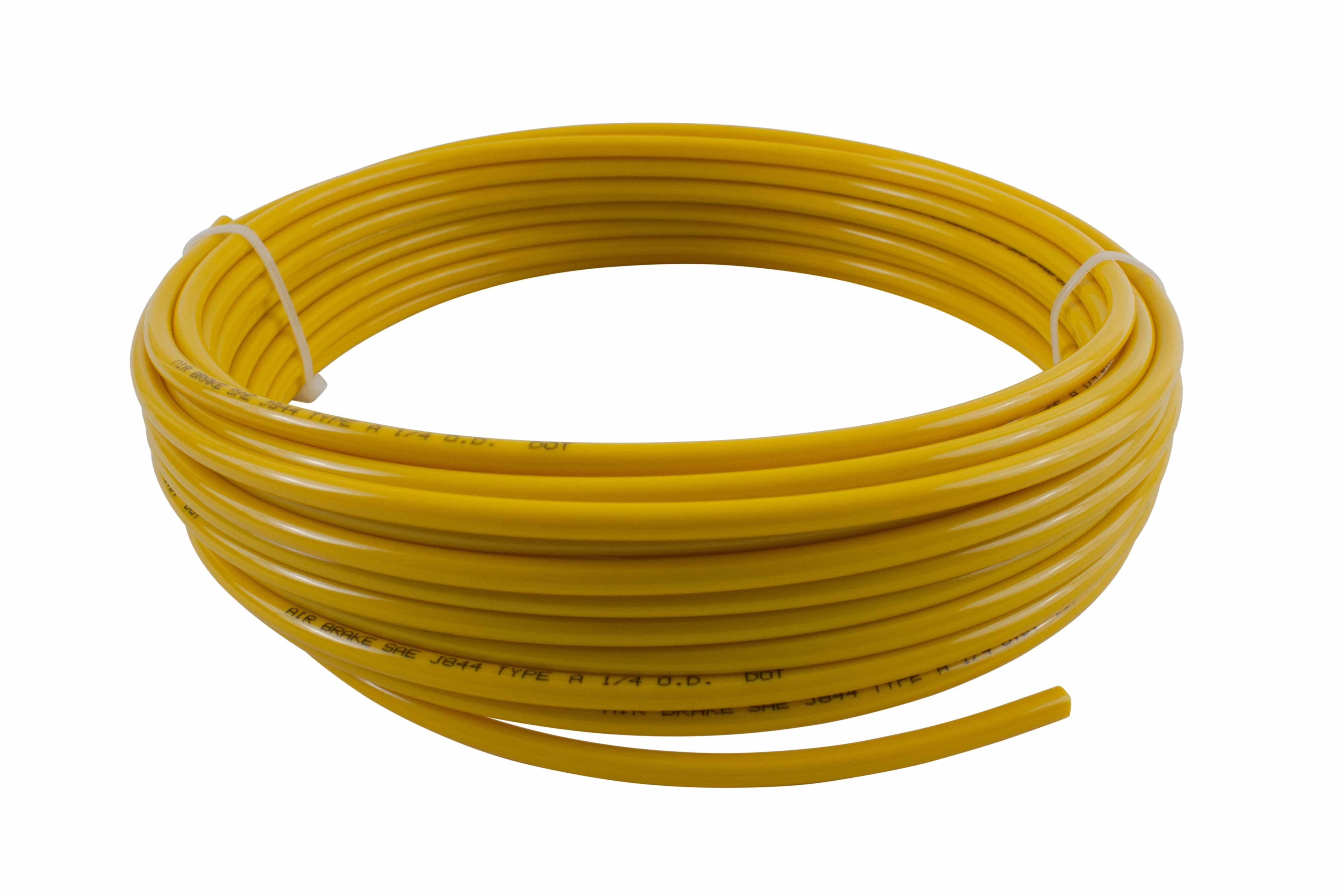 5/8" OD x 50' Yellow SAE J844 Nylon Air Brake Tubing DOT Approved | Pneumatic Nylon Air Line Hose for Air Brake System