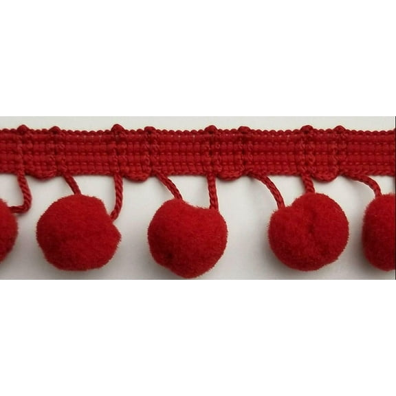 5/8" Pom Pom Poly Ball Fringe- 12 Continuous Yards - Many Colors!