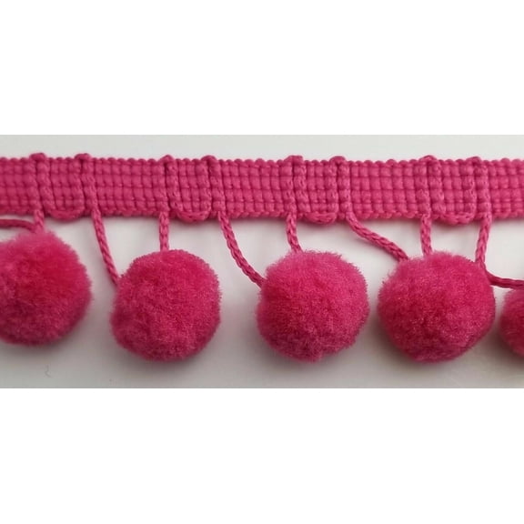 5/8" Pom Pom Poly Ball Fringe- 12 Continuous Yards - Many Colors!
