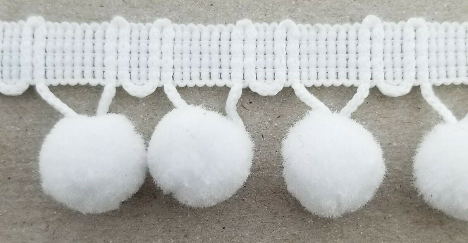 5/8" Pom Pom Poly Ball Fringe- 12 Continuous Yards - Many Colors!