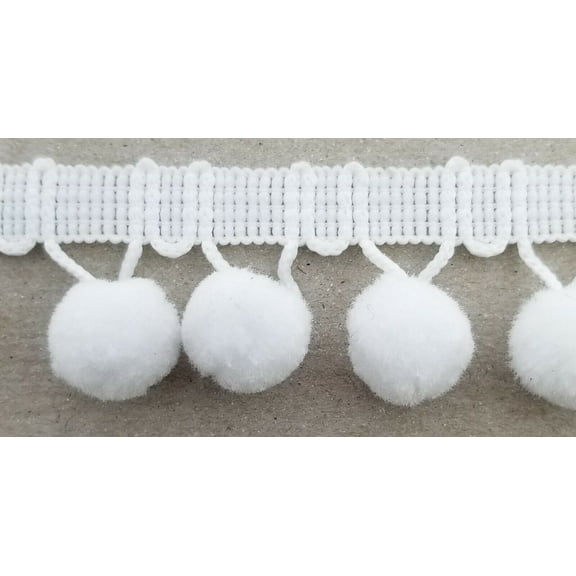 5/8" Pom Pom Poly Ball Fringe- 12 Continuous Yards - Many Colors!
