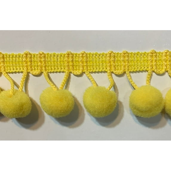5/8" Pom Pom Poly Ball Fringe- 12 Continuous Yards - Many Colors!