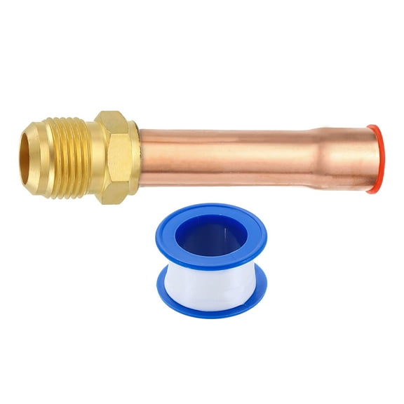 5/8 SAE Male Thread x 5/8" OD Flare Connector with Copper Tube