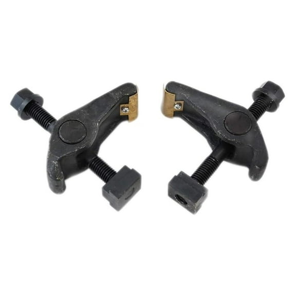 5/8" T-Track Clamp Hold Down - Adjustable Self Positioning Clamps 1/2-13 - Steel Forge Body with Brass Spacer - 2 Pack - Woodworking & Metalworking