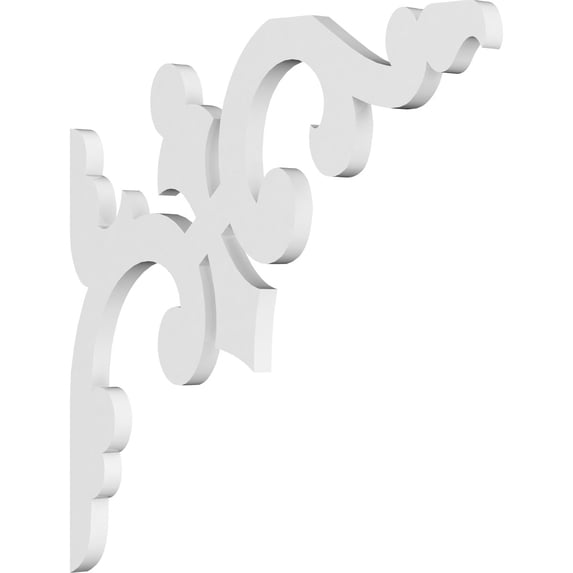 5/8"W X 14"D X 14"H Milton Architectural Grade PVC Bracket