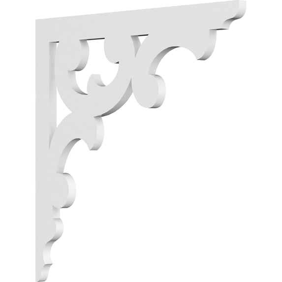 5/8"W X 16"D X 16"H Vienna Architectural Grade PVC Bracket