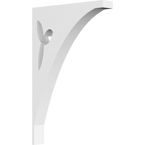 5/8"W X 4"D X 6"H Naple Architectural Grade PVC Bracket