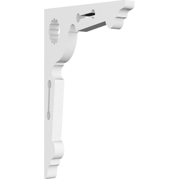 5/8"W X 5"D X 8"H Cena Architectural Grade PVC Bracket