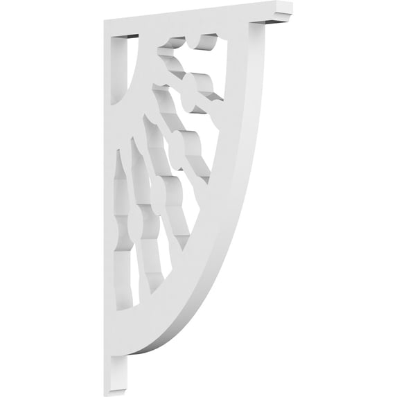 5/8"W X 6"D X 10"H Classic Wagon Wheel Architectural Grade PVC Bracket