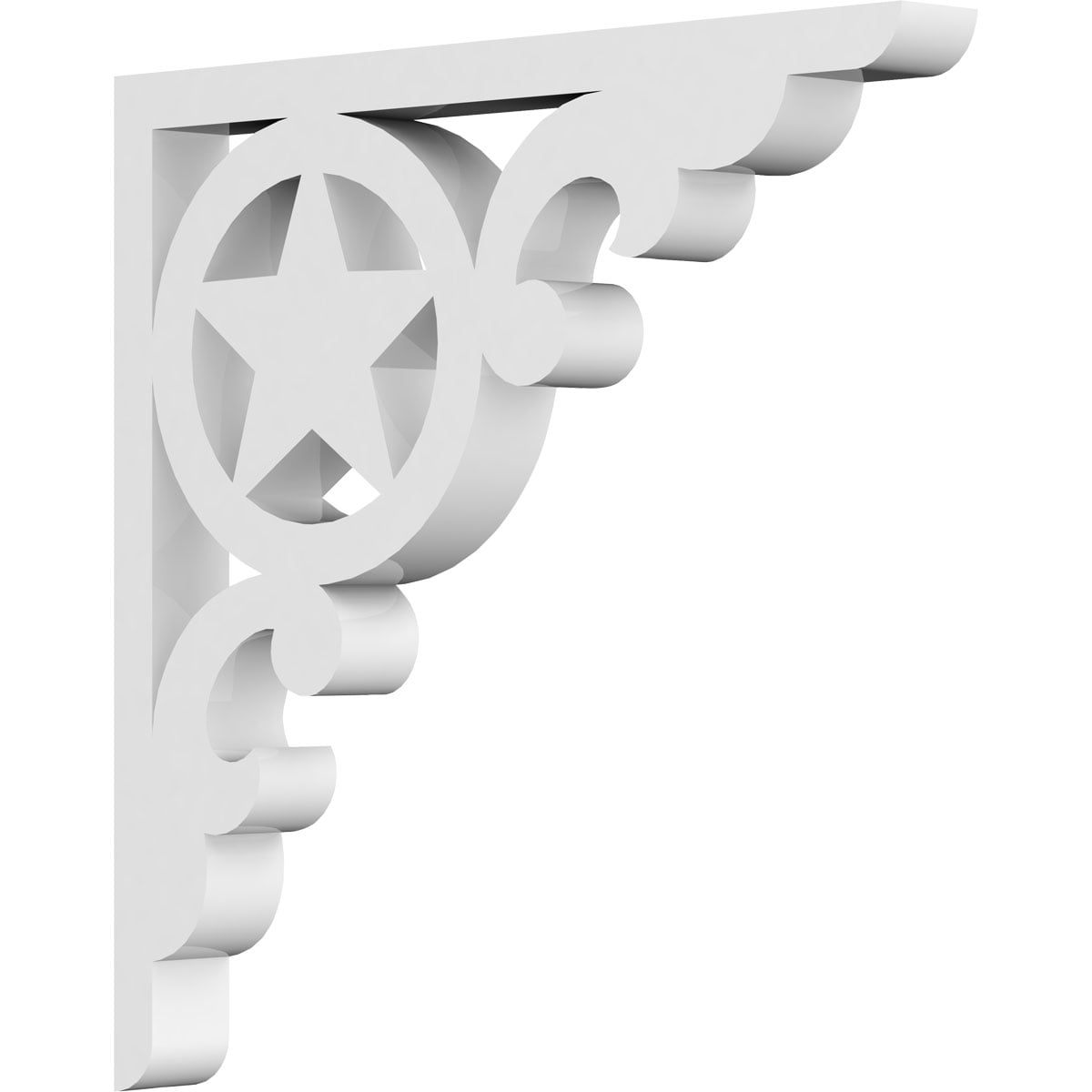 Austin 6" Square Waterproof PVC Decorative Bracket