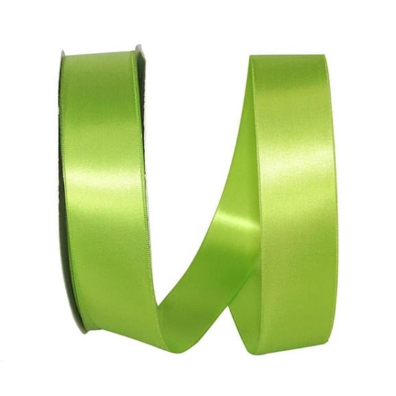 5/8" Wide Apple Green Double Faced Satin Ribbon - 100 Yard Spool