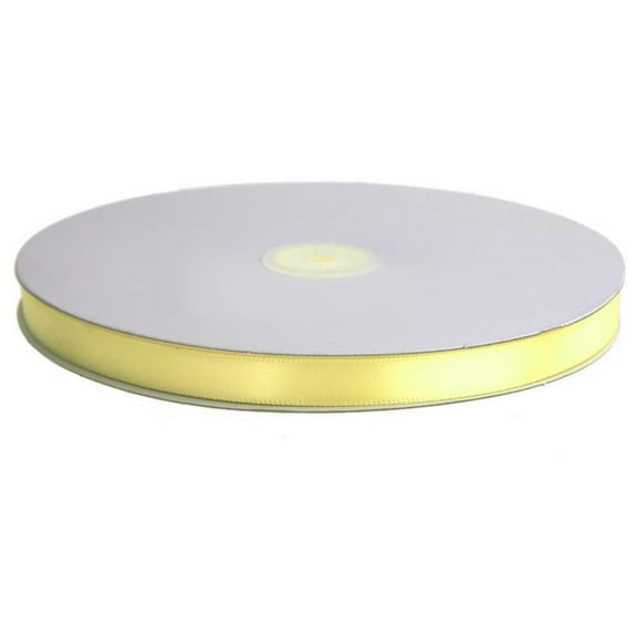 5/8" Wide Baby Maize Single Faced Satin Ribbon - 100 Yards