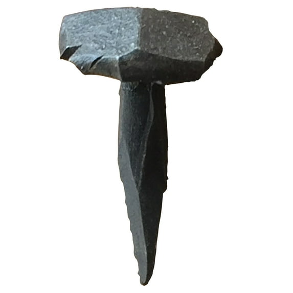 5/8”- Wrought Head Iron Nails – Antique Black rustic restoration accent nails for hanging, furniture, cabins, shutters & flooring – Decorative clavos nails – Distinct wrought rose head – 1 in