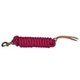 thumbnail image 1 of 5/8" X 10" Hilason Western Horse Cowboy Braided Lead Rope W/ Snap Raspberry, 1 of 2