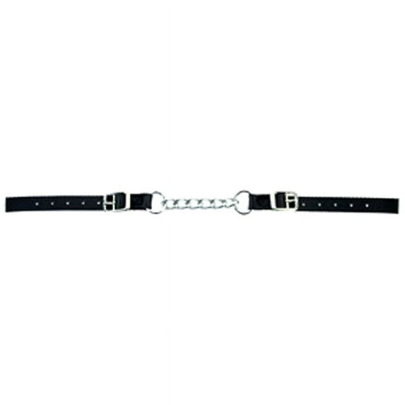 5/8" X 19" Hilason Western Horse Tack Nylon Curb Strap Single Chain Black